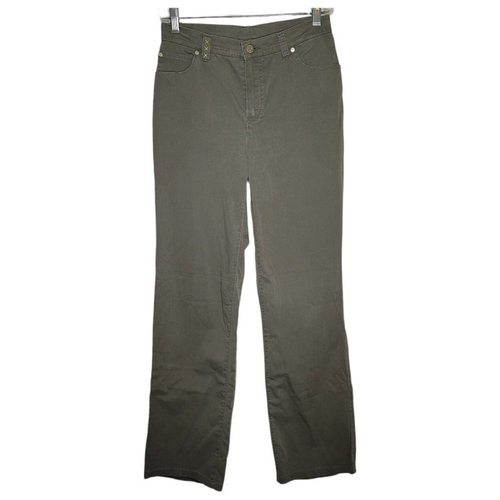 Dismero Vermoda womens 28 Pants Jeans Olive Green Solid Made in Italy